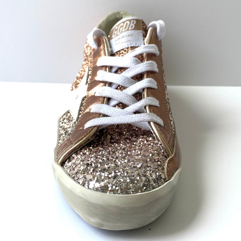 SOLD GOLDEN GOOSE Super Star in Silver/Peach  - MSRP $695.00 - used once